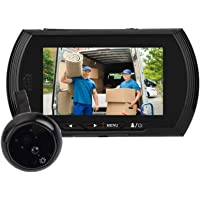 Lazmin Timbre Digital inalámbrico con Visor de Puerta- 4.3 Pulgadas- 3MP- ángulo de Gran Grado- Ojos de Gato…
